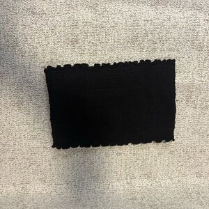 Twik Black Ruffle Hem Tube Top